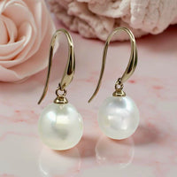 Broome Pearl Rose Gold Leaf Earrings