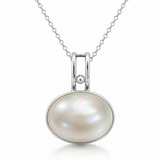 Mabe Pearl Oval Sterling Silver 925 Pendant