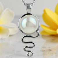 Pearl Pendant Cable Beach Staircase to the Moon Sterling Silver
