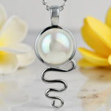 Pearl Pendant Cable Beach Staircase to the Moon Sterling Silver