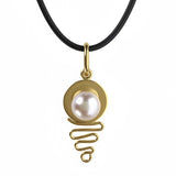 Cultured Freshwater Pearl 9ct Cable Beach Pendant