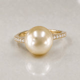 Broome Pearl 9ct Gold Pave Diamond Ring