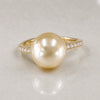 Broome Pearl 9ct Gold Pave Diamond Ring