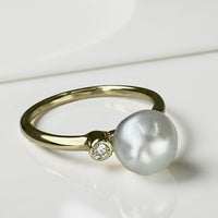 Broome Keshi and Kimberley Diamond Fine Band Ring