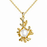 Coral Design Cultured Freshwater Pearl Pendant