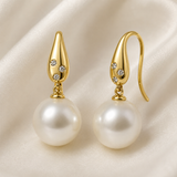 Broome 13mm Pearl Bezel Set 18ct Diamond Earrings