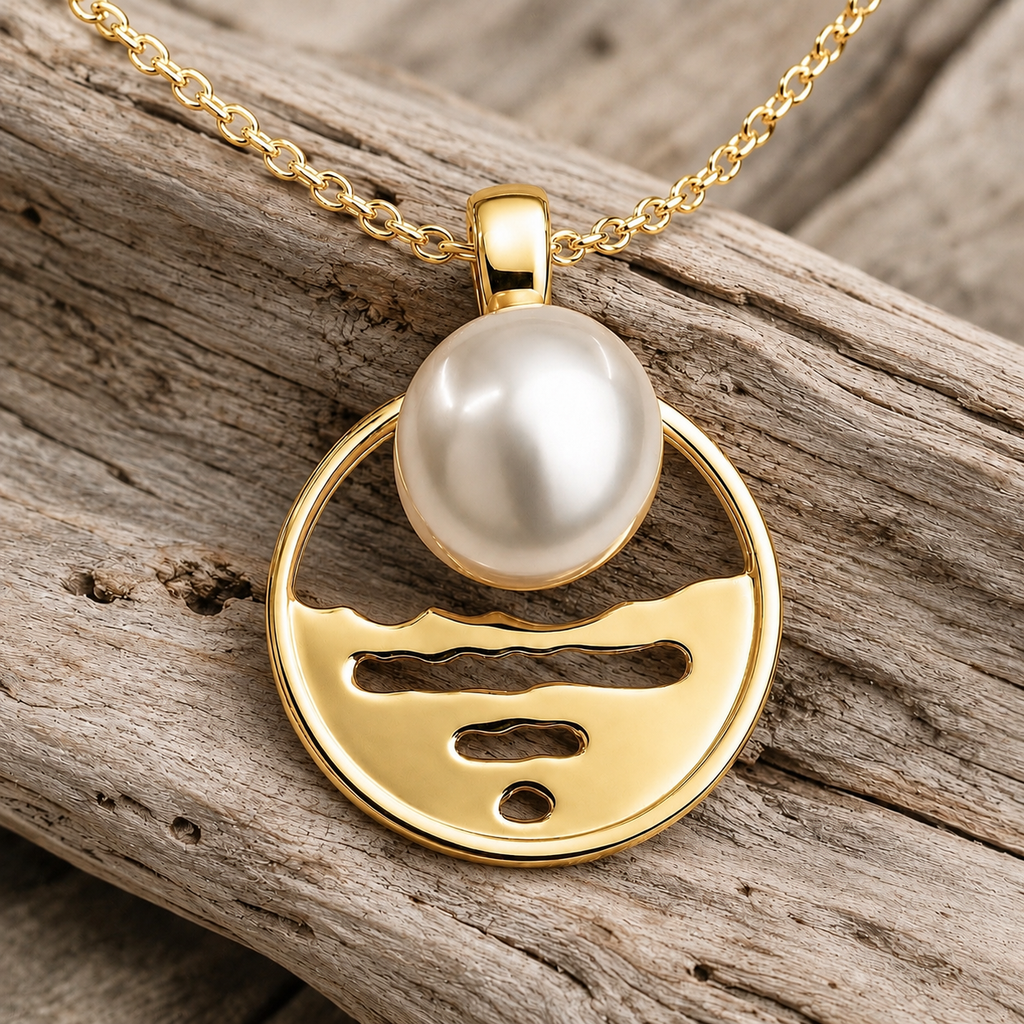 Barred Creek Staircase to the Moon Pearl Pendant