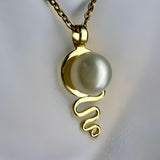 Cable Beach Staircase to the Moon Gold Pearl Pendant