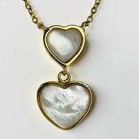 Sweet Heart Drop Mother of Pearl Necklace