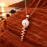 Cultured Broome Pearl Rose Gold Staircase Big Moon Rising Large
