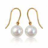 Broome Pearl Round Fine Hook Earrings