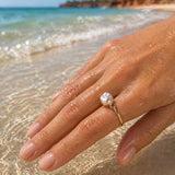 9ct Broome Keshi and Kimberley Diamond Fine Band Ring