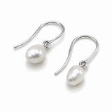 Keshi Broome Pearl 9ct Gold Fine Hook Earrings