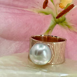 9ct Rose Gold Broome Pearl Ocean Ring 