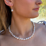 Broome Keshi Diamond Fine Hook Earrings
