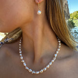 Broome Keshi Diamond Fine Hook Earrings