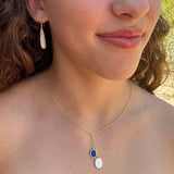 Mother of Pearl and Gemstone Drop Necklace