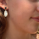 Pinctada Mother of Pearl Onyx Earrings