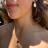 Mother of Pearl and Gemstone Drop Necklace