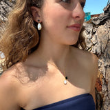 Pinctada Mother of Pearl Onyx Earrings