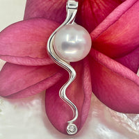 Broome Pearl Sterling Silver Mitchell Falls Staircase and Diamond