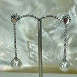 Broome Pearl Sterling Silver Chain Drop Earrings