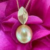 Golden Southsea Pearl 9ct 'Ocean and Earth ' Pendant