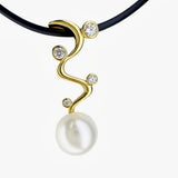 Cultured Freshwater Pearl Windjana Gorge Staircase Gold Pendant