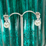 Broome Pearl Zirconia Swinging Stud Earrings