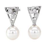 Cultured Freshwater Pearl Staircase Silver 925 Earrings Bell Gorge