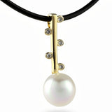 Kuri Bay Staircase to the Moon Zirconia Gold Pendant