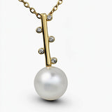 Kuri Bay Staircase to the Moon Zirconia Gold Pendant