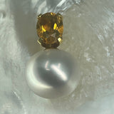 Broome Pearl 18ct Gold Citrine Gemstone Pendant