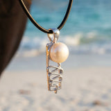 Cultured Freshwater Pearl Silver 925 Cape Leveque Staircase Pendant