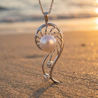 Broome Pearl Mangrove Cubic Zirconia Silver 925 Pendant