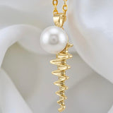 Cultured Broome Pearl 9ct Gold Staircase Big Moon Rising Large