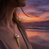 Cultured Broome Pearl 9ct Gold Staircase Big Moon Rising Large