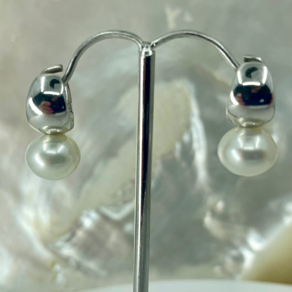 Broome Pearl 925 Huggie Earrings 