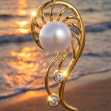 Broome Pearl Mangrove Cubic Zirconia Silver 925 Pendant