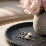 Glamorous Pearl Cubic Zirconia Earrings