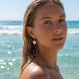 Cultured Freshwater Pearl Bezel Silver 925 Earrings