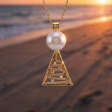 Broome Pearl 18ct Kimberley Diamond Staircase Pendant