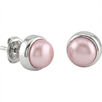 Cultured Freshwater Pink Pearl Studs Sterling Silver
