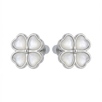 Mother of Pearl Pinctada Flower Stud Earrings