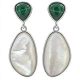 Pinctada Mother of Pearl Onyx Earrings