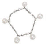 Broome Pearl White Gold Chain Bracelet