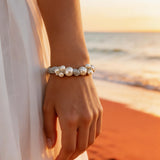 Cultured Freshwater Pearl Multi Strand Silk Bracelet