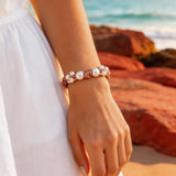 Cultured Freshwater Pearl Multi Strand Silk Bracelet