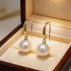 Broome Oval Drop 18ct Gold Hook Earrings