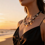 Cultured Freshwater White Pearl Multi Strand Necklace